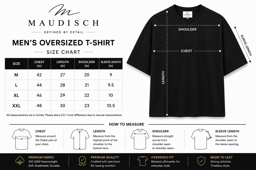 MAUDISCH Drive Enthusiast Oversized Graphic T-Shirt