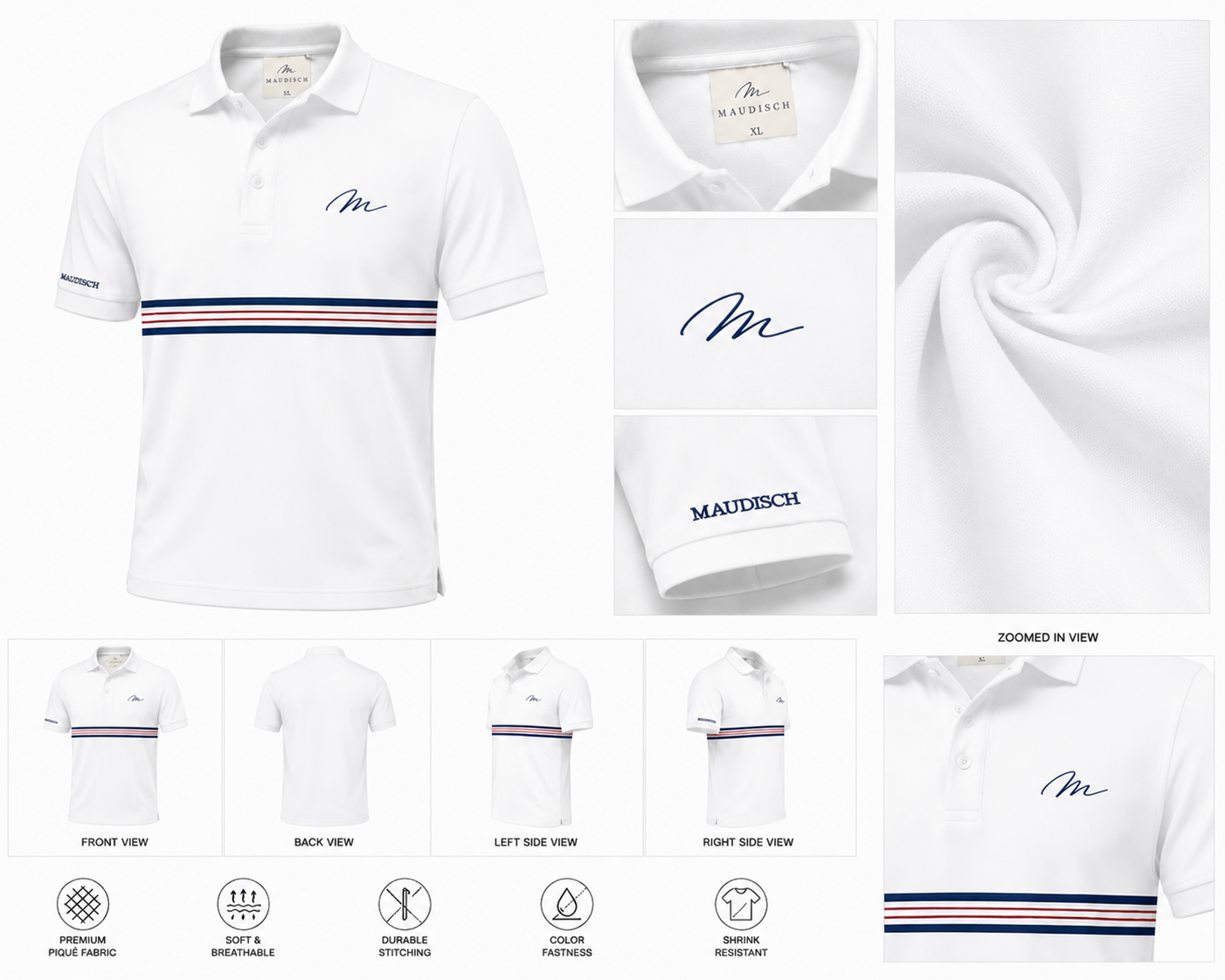 MAUDISCH Signature Stripe Polo