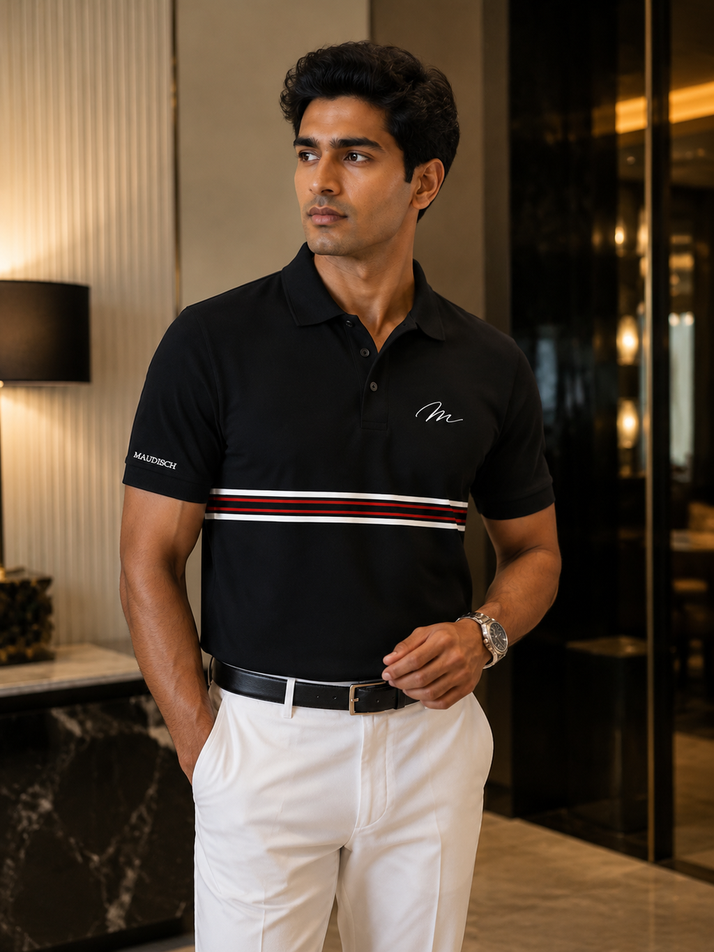 MAUDISCH Signature Stripe Polo