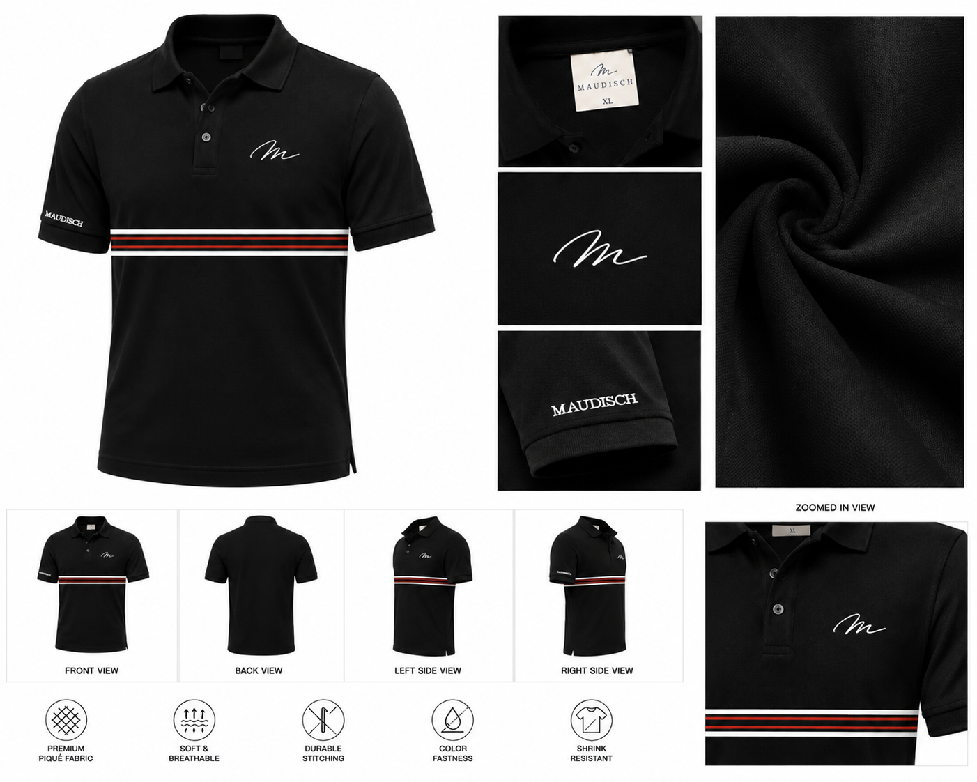 MAUDISCH Signature Stripe Polo