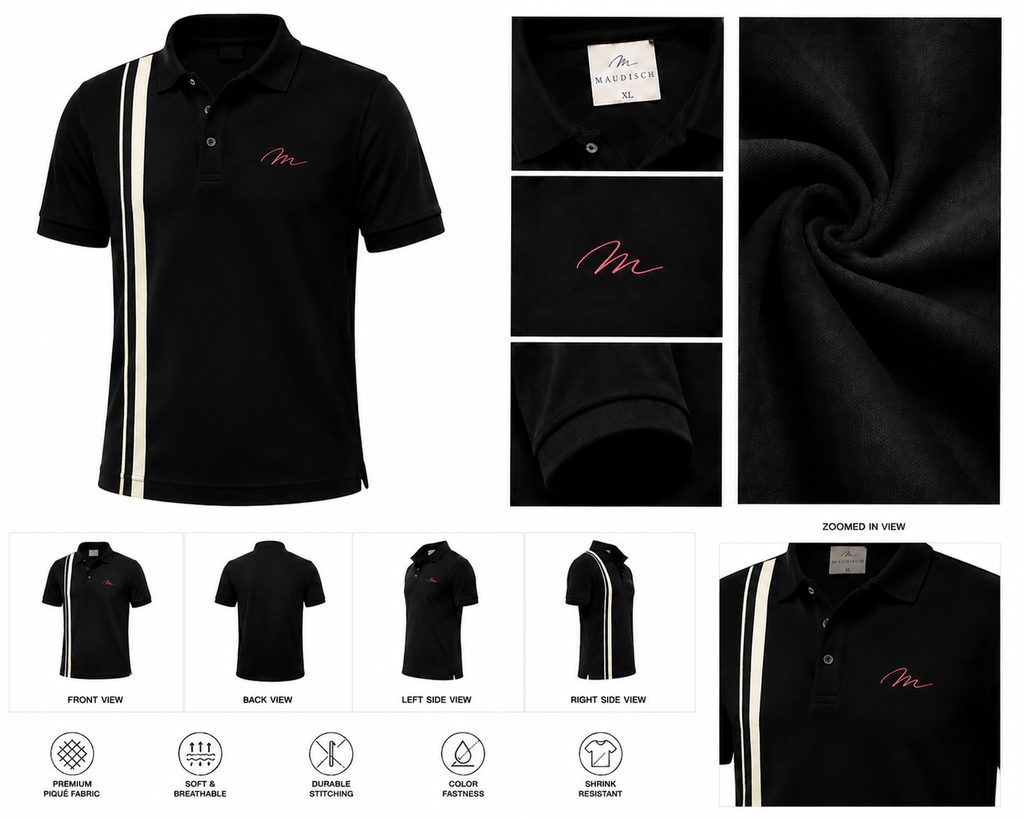 Premium Stripe Polo T-Shirt