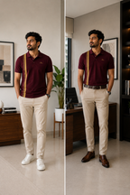 Premium Stripe Polo T-Shirt