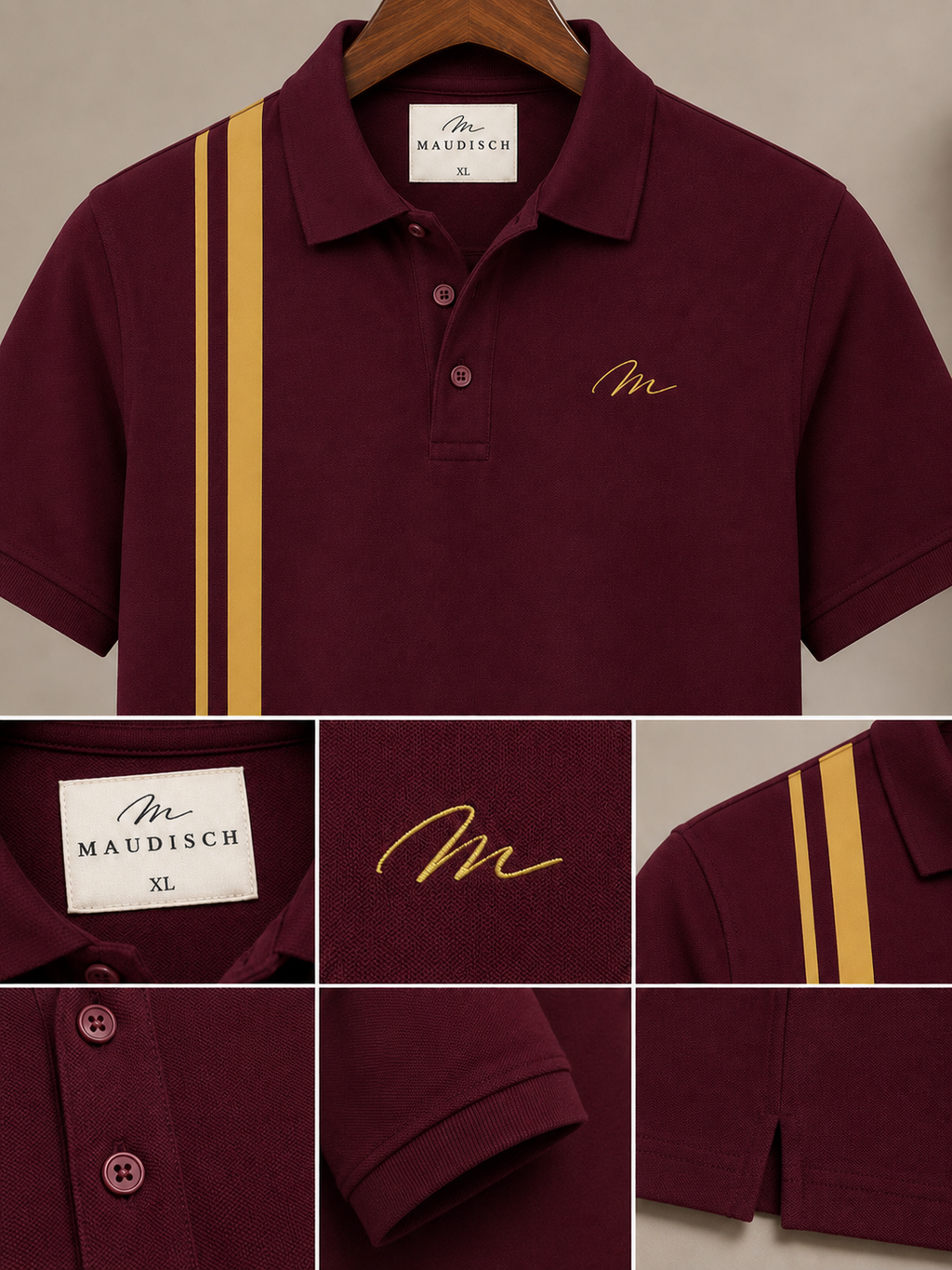 Premium Stripe Polo T-Shirt