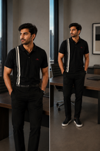 Premium Stripe Polo T-Shirt
