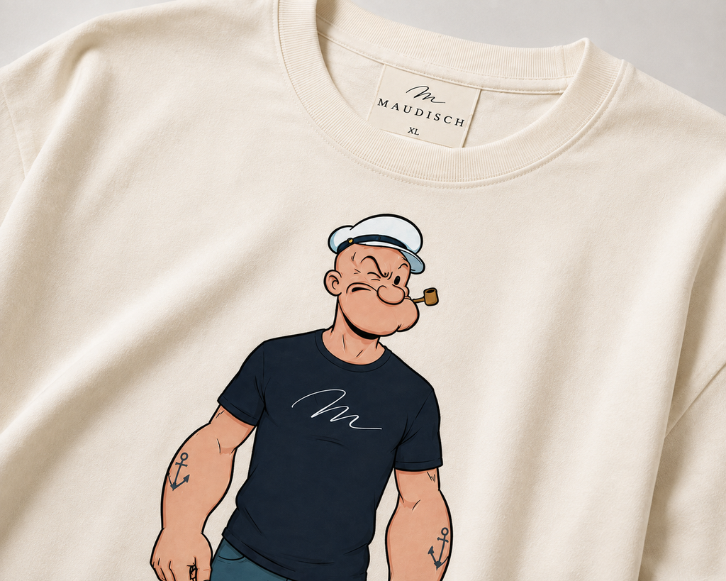 MAUDISCH POPEYE Graphic Oversized T-Shirt
