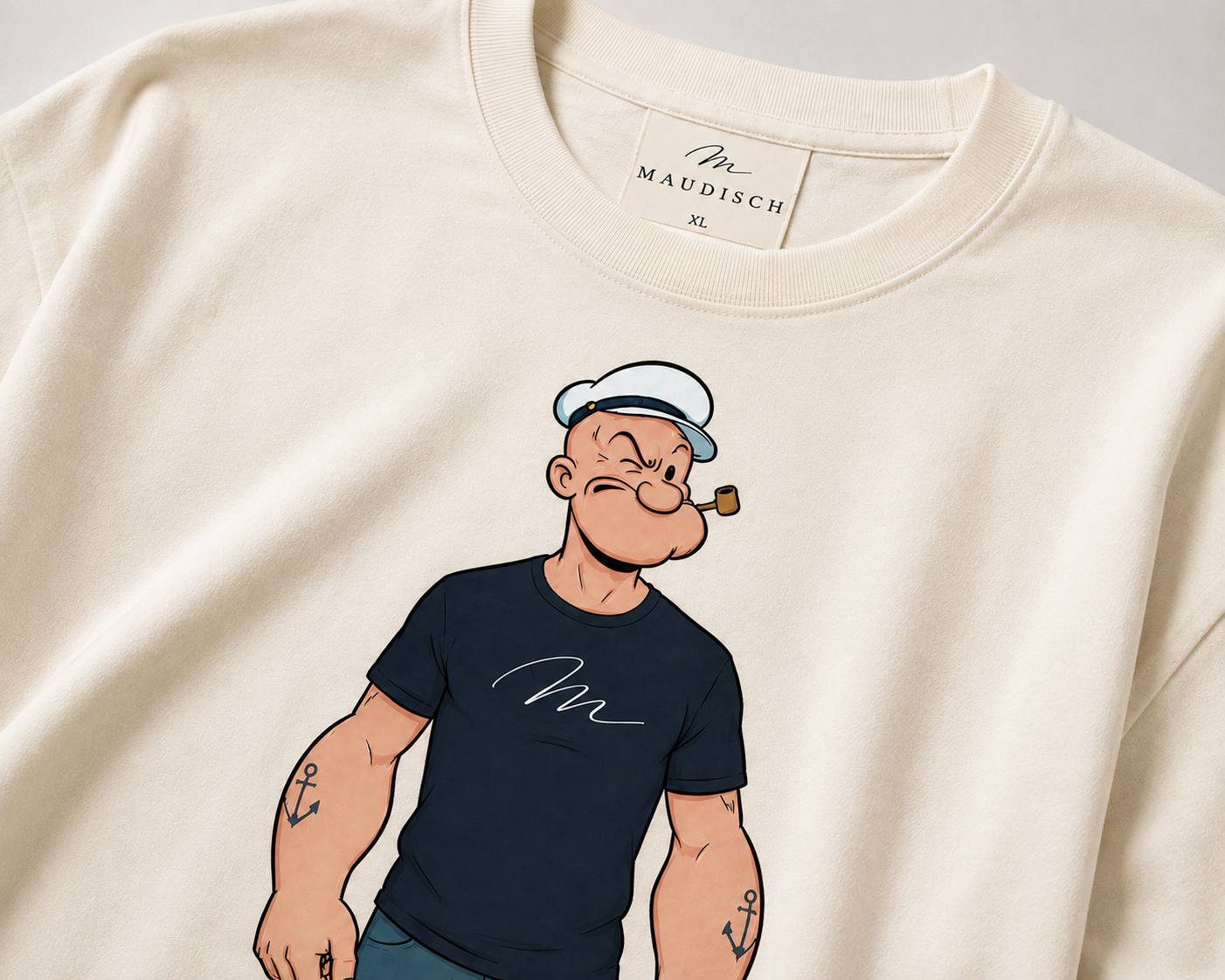 MAUDISCH POPEYE Graphic Oversized T-Shirt