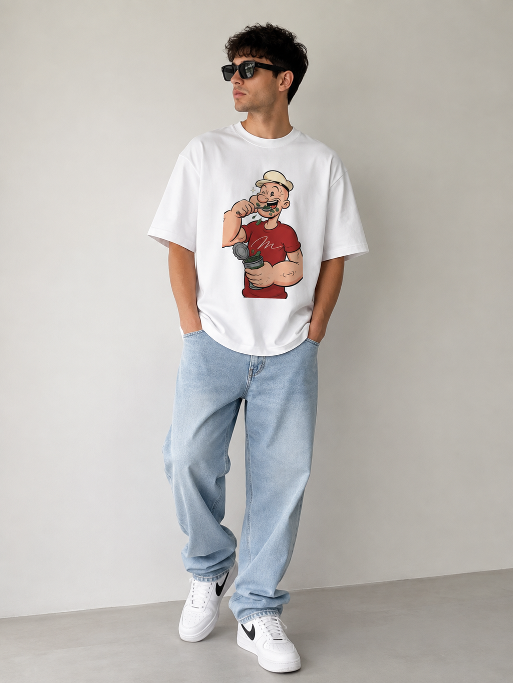 MAUDISCH POPEYE Graphic Oversized T-Shirt