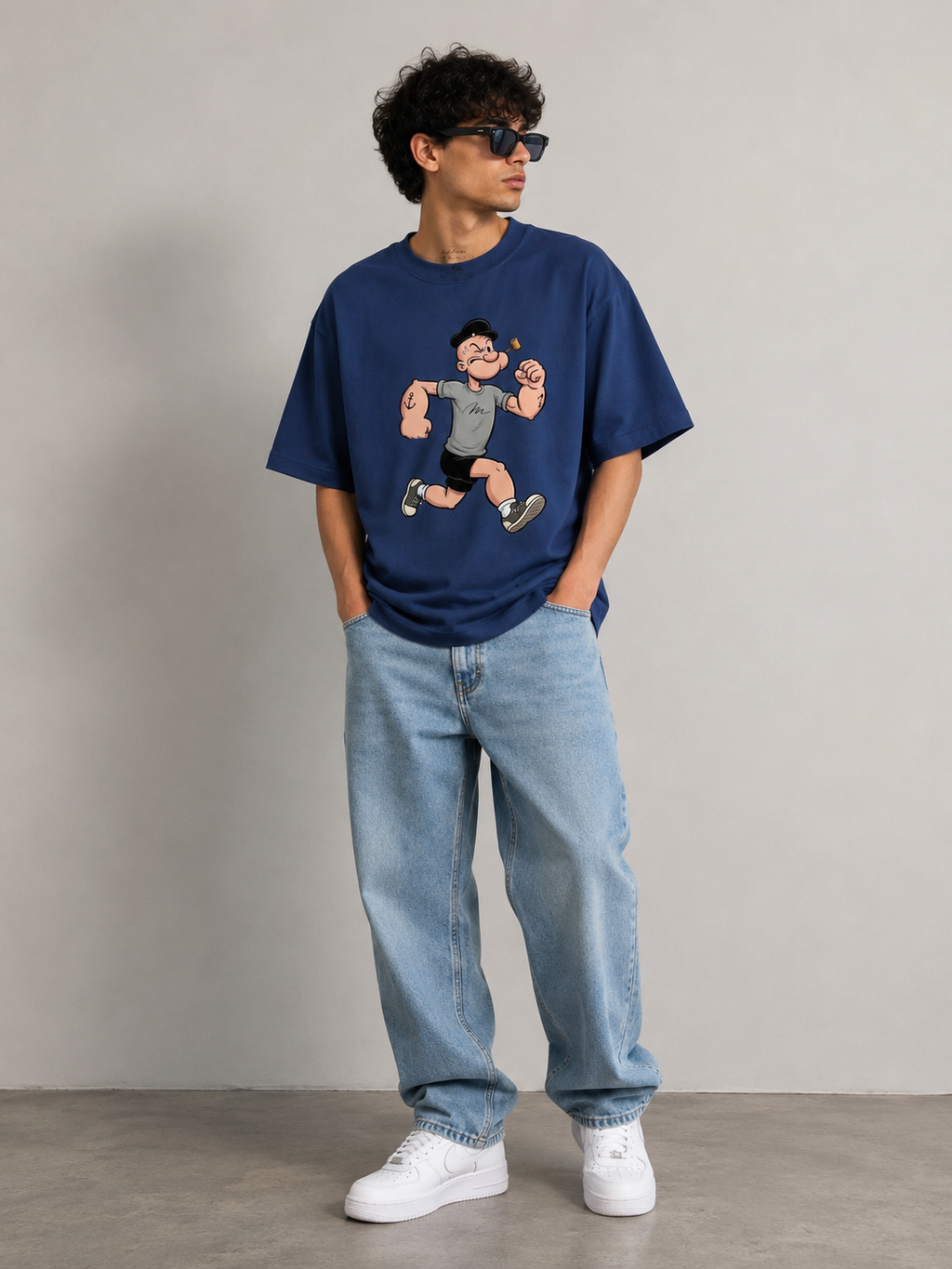 MAUDISCH POPEYE Graphic Oversized T-Shirt