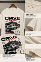 MAUDISCH Drive Enthusiast Oversized Graphic T-Shirt