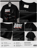 MAUDISCH Drive Enthusiast Oversized Graphic T-Shirt
