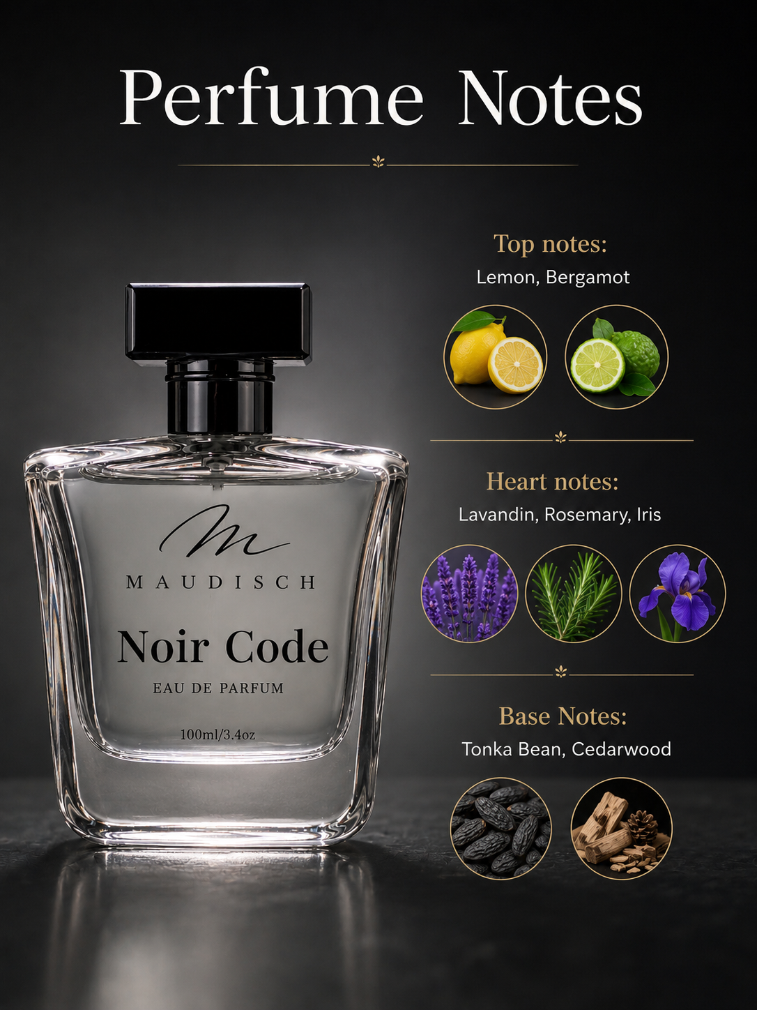 MAUDISCH Noir Code – Eau de Parfum